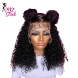 Brazilian Kinky Curly Style 13x4 Virgin Human Hair Wig Sassy Chick Logo
