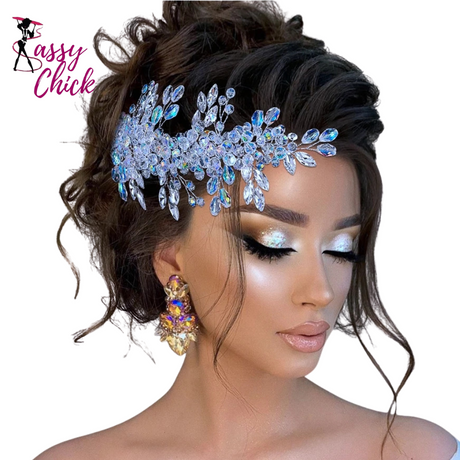 Bridal Crystal Rhinestone Hair Accessories Sassy Chick Logo 
