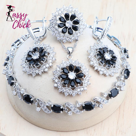 Bridal Cubic Zirconia Necklace Set Sassy Chick Logo