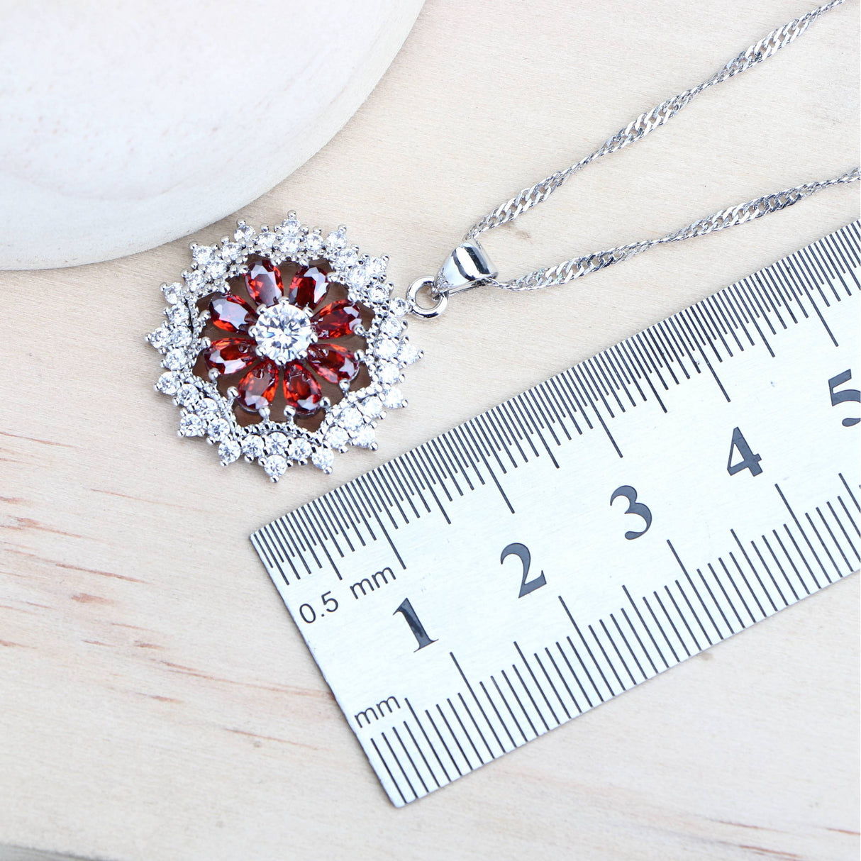 Size of Bridal Cubic Zirconia Necklace Set
