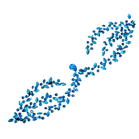 Blue Bridal Rhinestone Water Drop Headwear