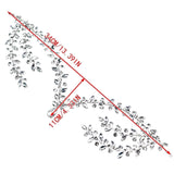 Size of Bridal Rhinestone Water Drop Headwear