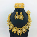 Bridal Vintage Flower 18K Gold Plated Jewelry Set
