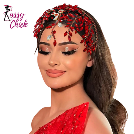 Bride Rhinestone Tiara Woman Hair Hoop Ornaments Headdress Sassy Chick Logo