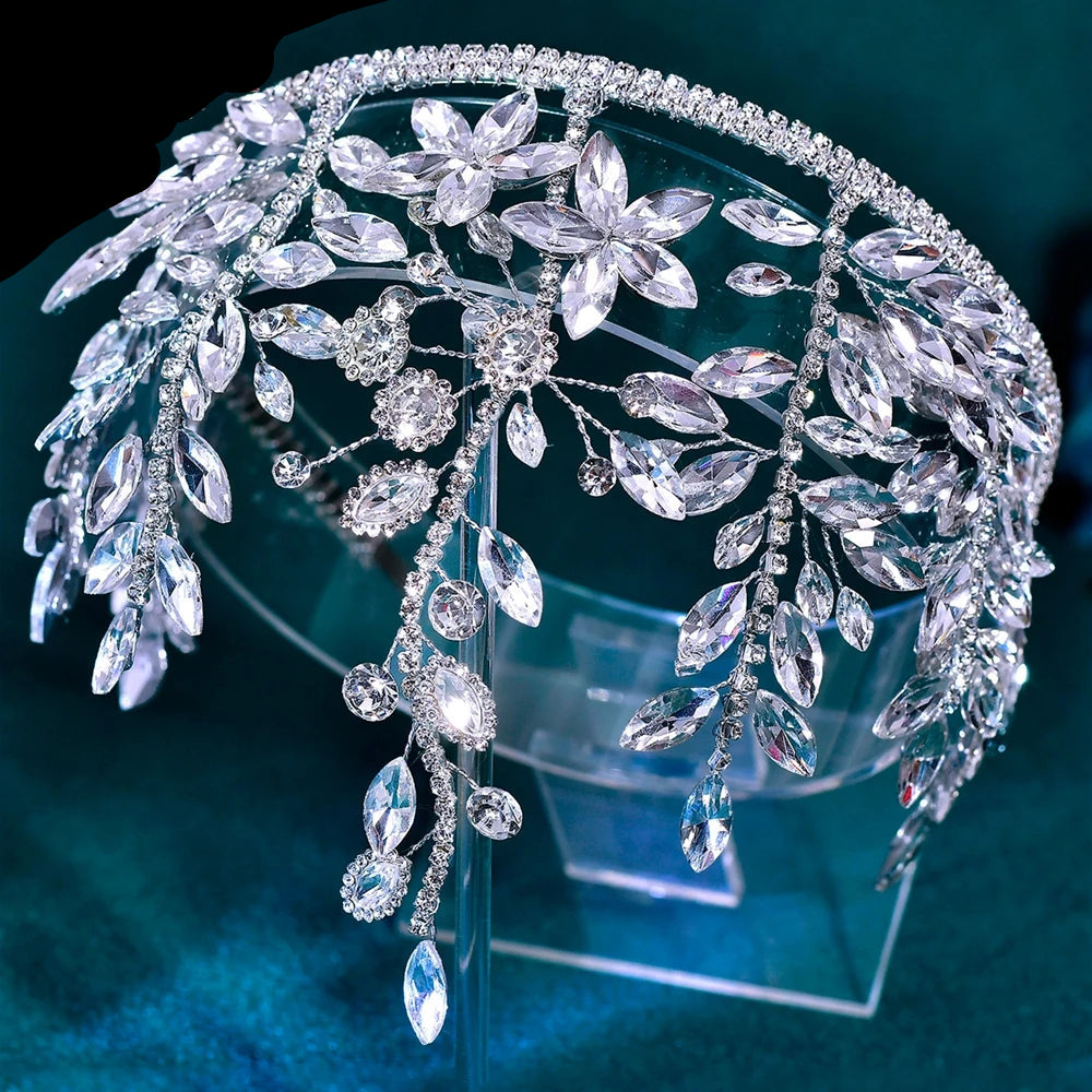 Silver bridal hair piece 
