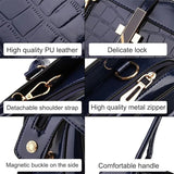 Bright Crocodile Leather Purse And Shoulder Bag