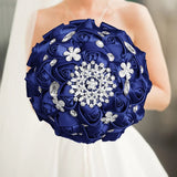 Blue Brooch Rhinestone Bridal Bouquets
