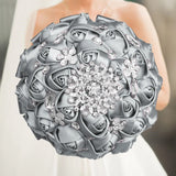 Silver Brooch Rhinestone Bridal Bouquets