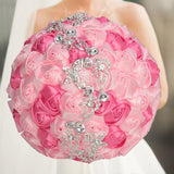Pink Brooch Rhinestone Bridal Bouquets