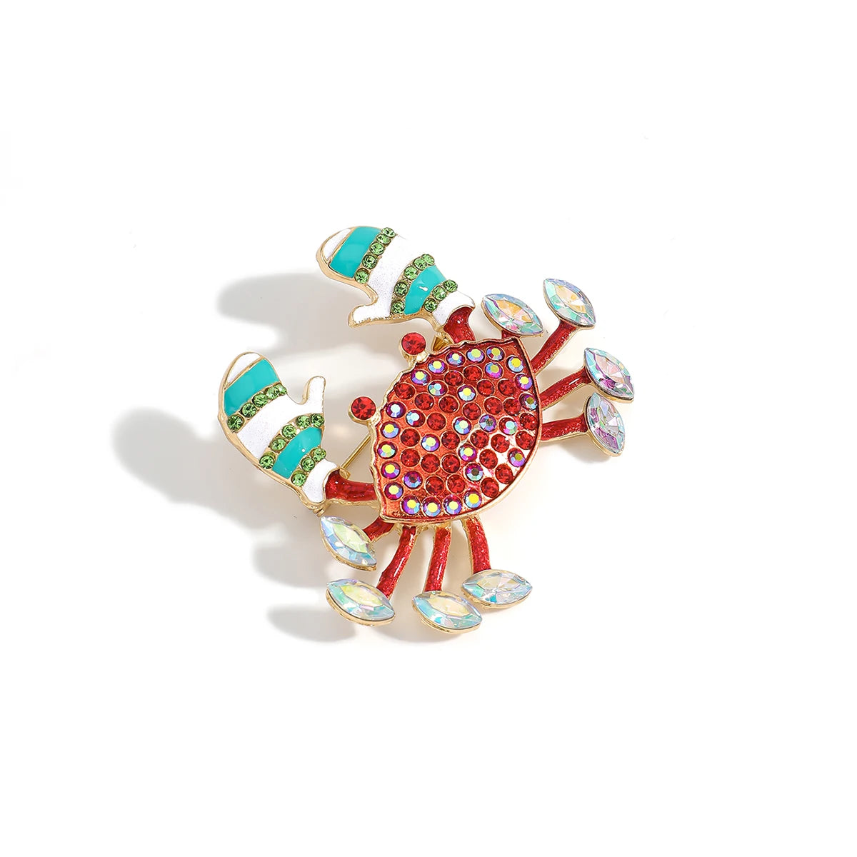 Pendant Brooch Rhinestone Inlaid Enamel Crab Necklace Bracelet