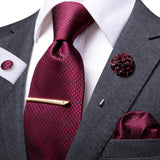 Red Paisley Silk Necktie