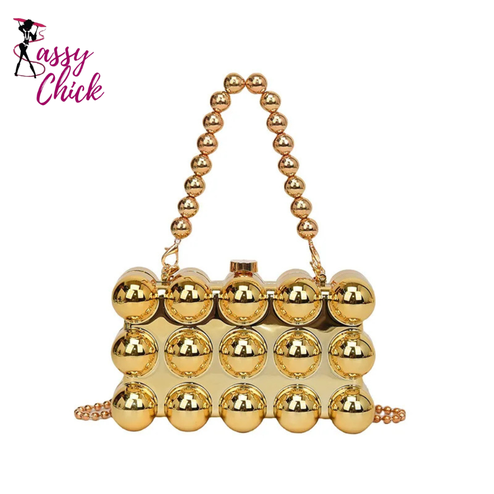 Bubble Acrylic Purse Sassy Chick Logo