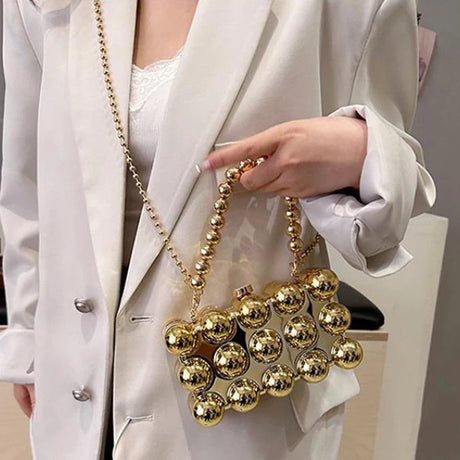Model using Bubble Acrylic Purse