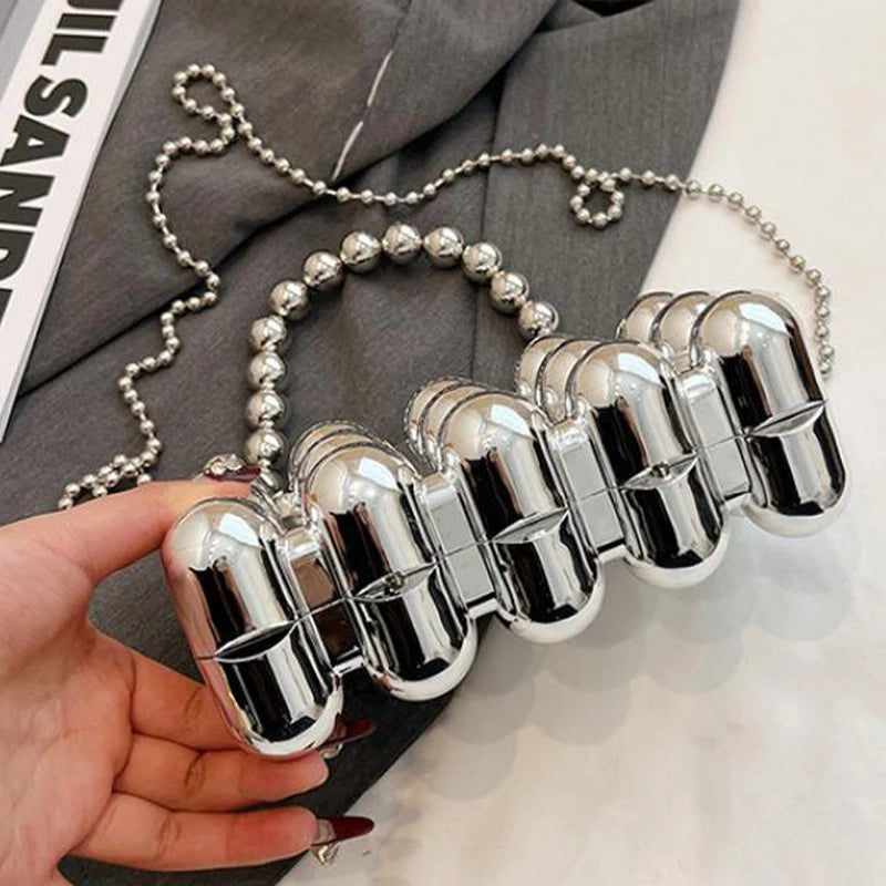 Silver Bubble Acrylic Purse