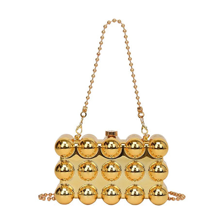 Gold Bubble Acrylic Purse