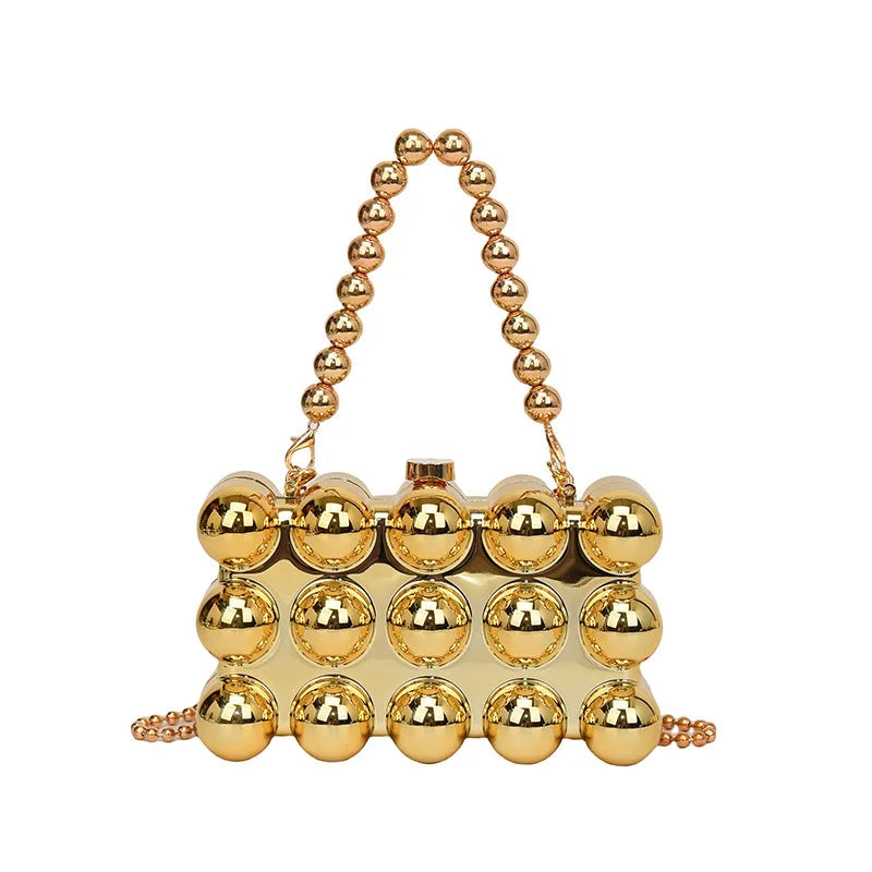 Gold Bubble Acrylic Purse