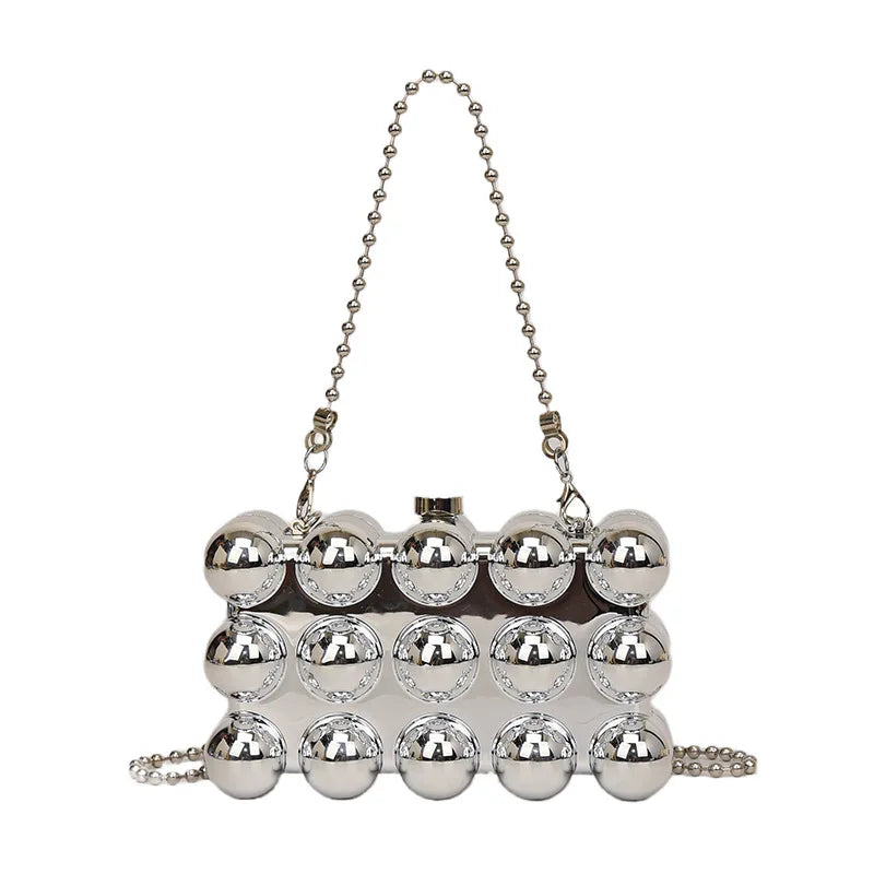Silver Bubble Acrylic Purse