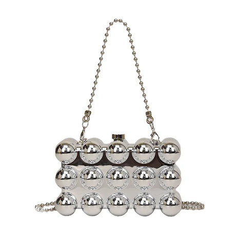Silver Bubble Acrylic Purse