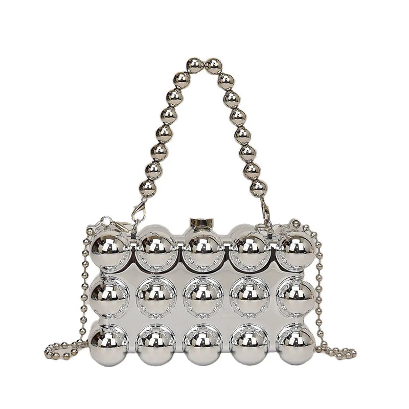 Silver Bubble Acrylic Purse