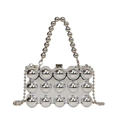 Silver Bubble Acrylic Purse