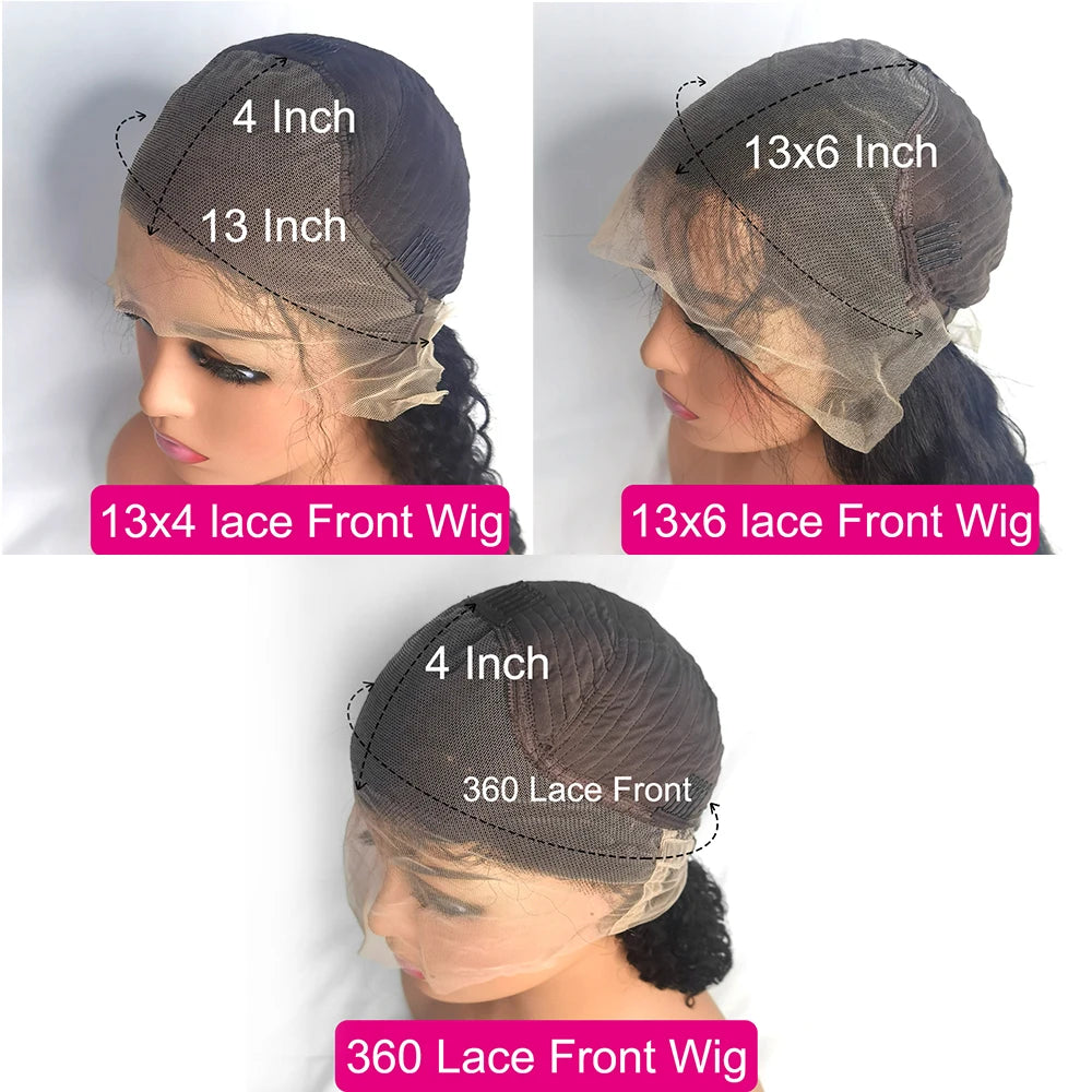 Burgundy Brazilian Deep Wave Human Hair Curly Wigs cap size