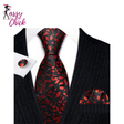 Burgundy Maroon Rose Jacquard Hanky Cufflinks Necktie Sassy Chick Logo