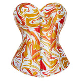 Bustier Overbust Print Graffiti Women Corsets Breathable Bold Artistic Design