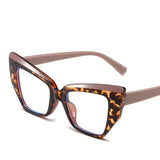 Butterfly Blue Light Blocking Glasses beige leopard