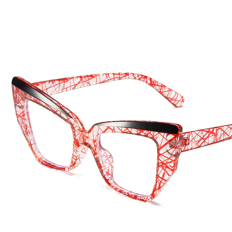 Butterfly Blue Light Blocking Glasses red