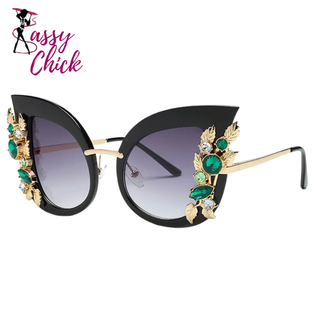 Butterfly Diamond Sunglasses Sassy Chick Logo