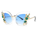 Transparent Butterfly Diamond Sunglasses