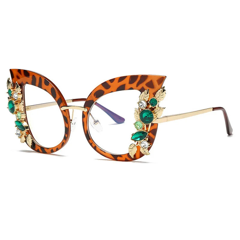 Leopard Butterfly Diamond Sunglasses