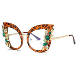 Leopard Butterfly Diamond Sunglasses