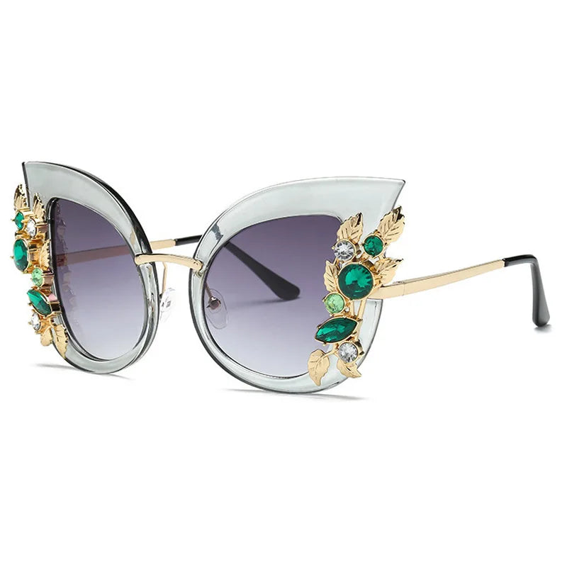 Transparent Butterfly Diamond Sunglasses