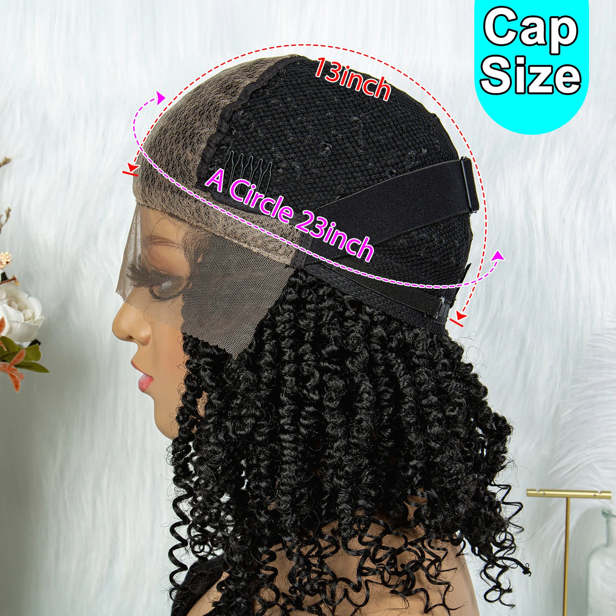 Butterfly Locs Braided Wig cap size