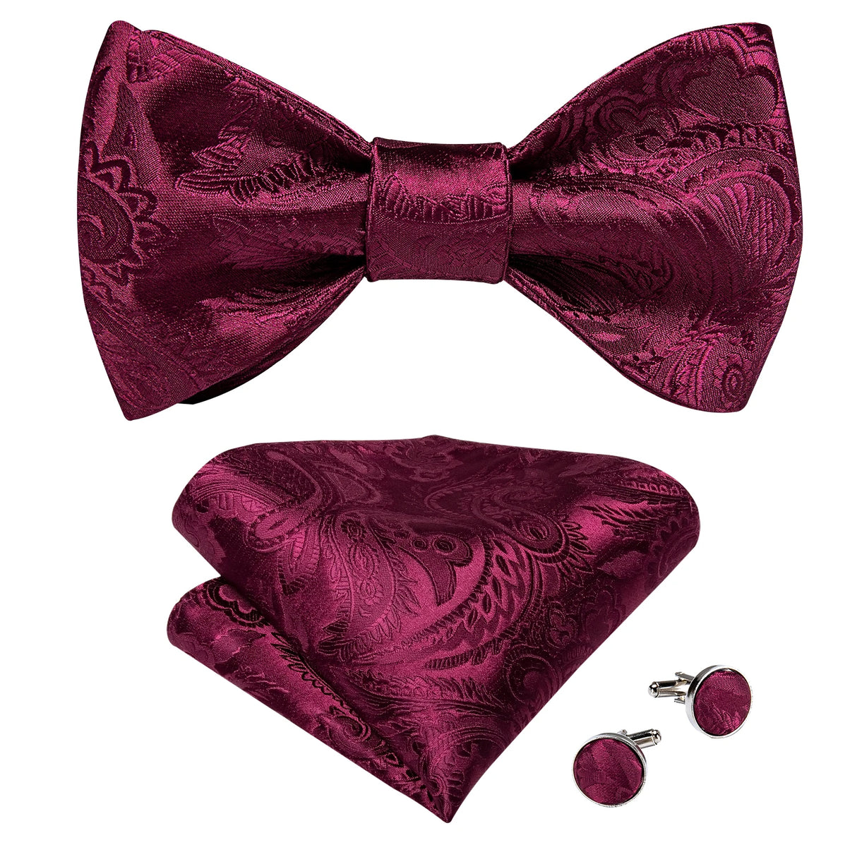 Butterfly Pocket Square Cufflinks Silk  Bow Tie