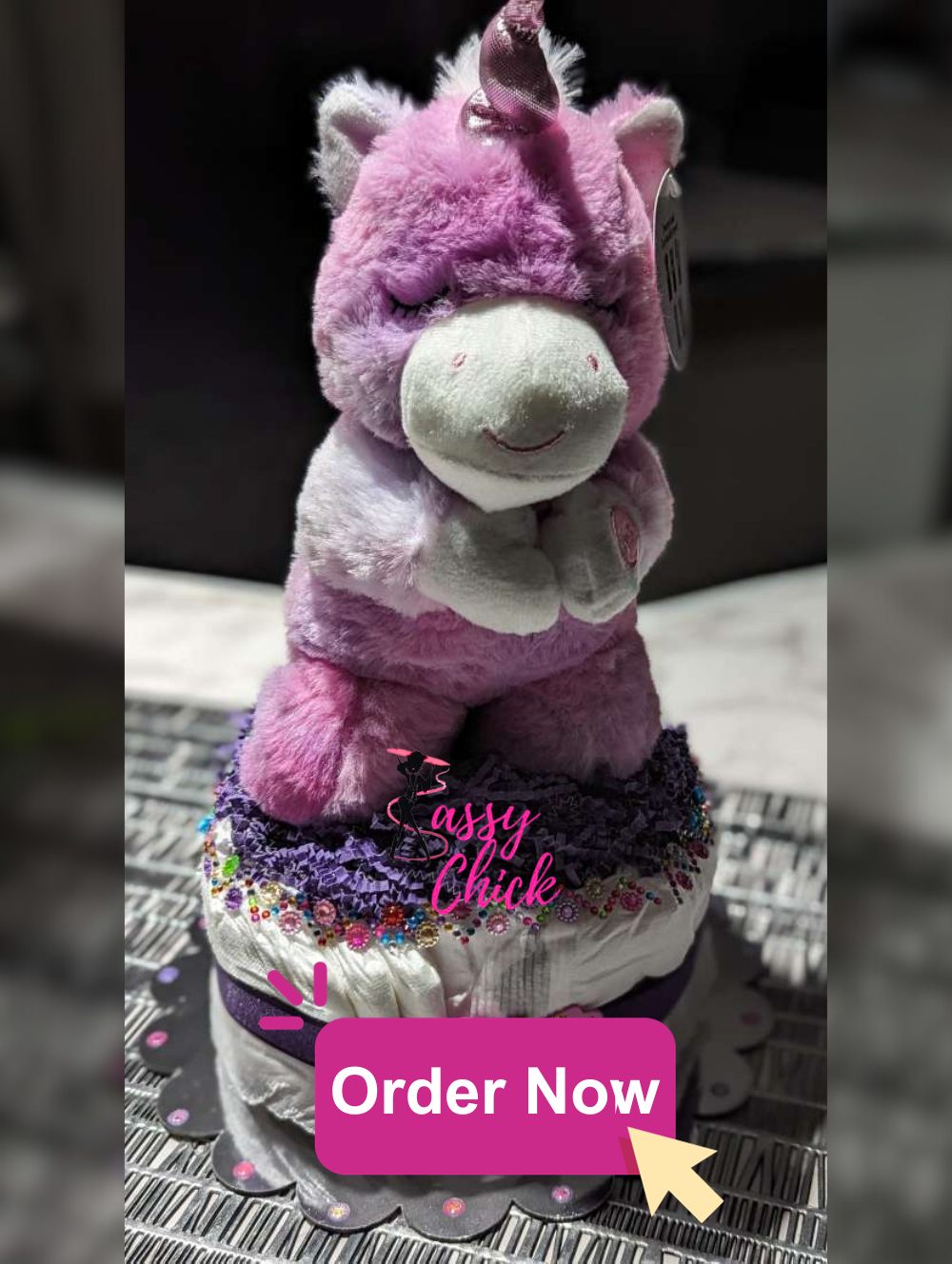 Unicorn Toy Diaper Cake