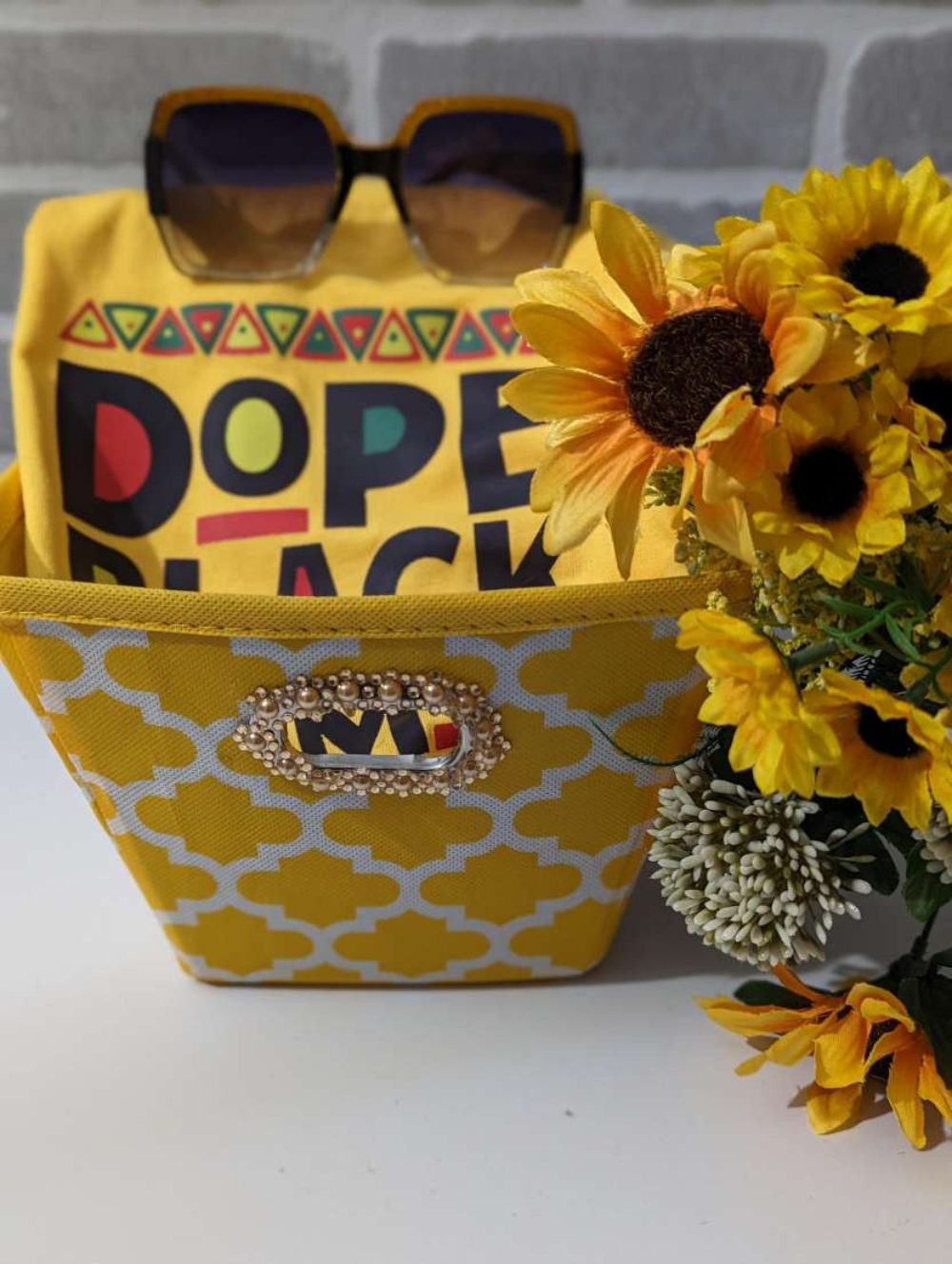 Custom Dope Shirt and Sunglasses Basket