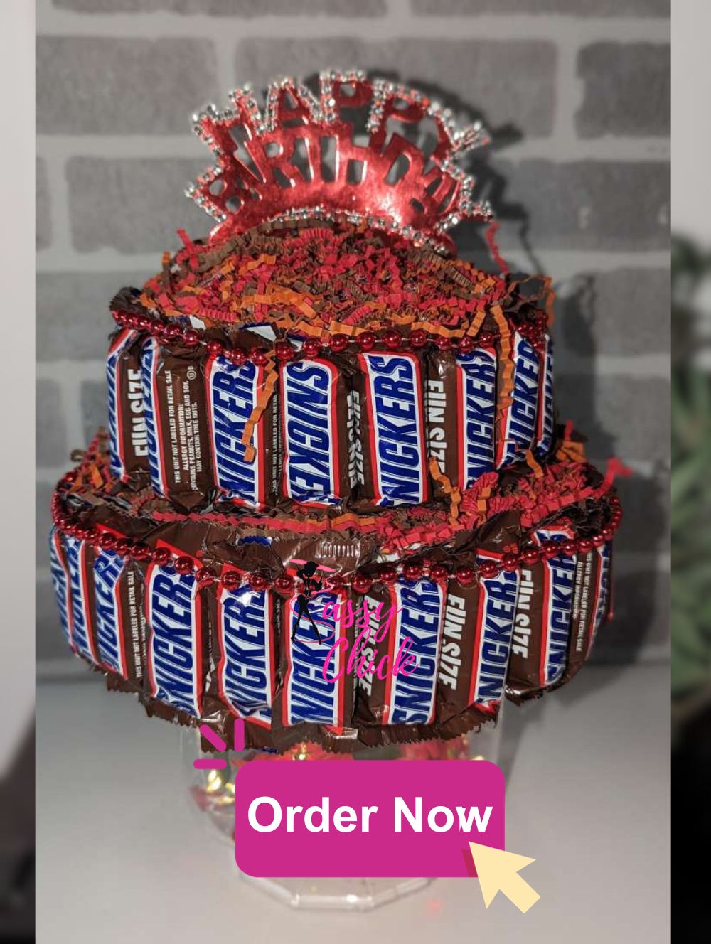 Custom Snicker's Candy Cake