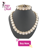 CZ Stone Bling Chains Necklace Set