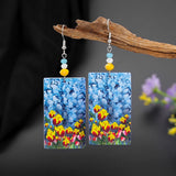 Cactus Leaf Flower Acrylic Women's Earrings