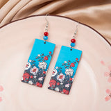 Cactus Leaf Flower Acrylic Women's Earrings