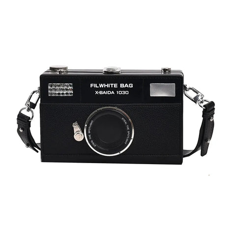 Camera Retro Shaped PU Box Unisex Crossbody Bag