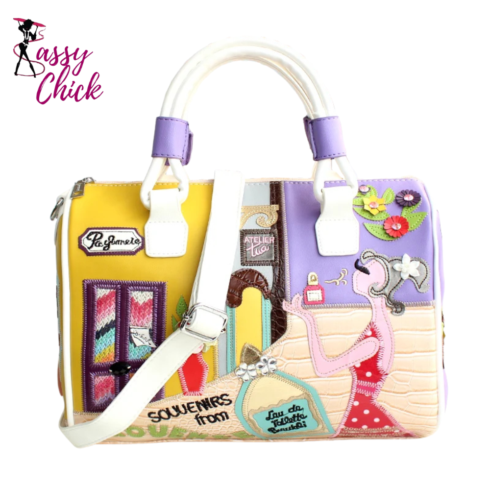 Candy Color Cartoons Style Crossbody Shoulder Bag Sassy Chick Logo