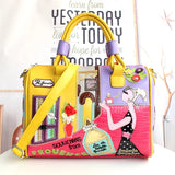 Yellow Candy Color Cartoons Style Crossbody Shoulder Bag