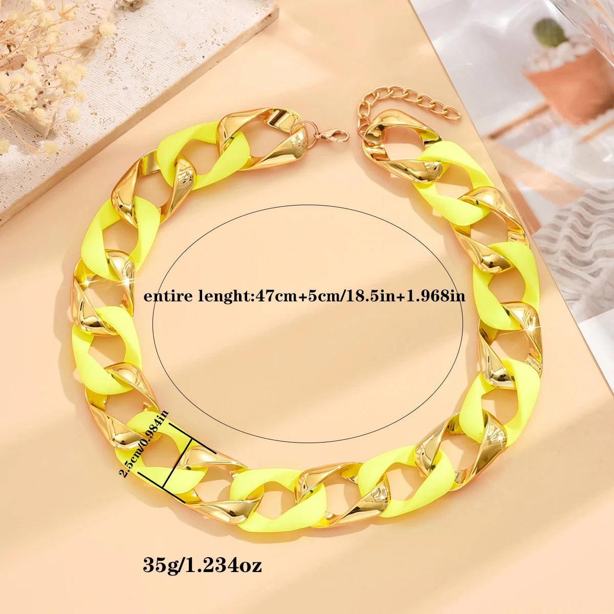 candy color yellow necklace