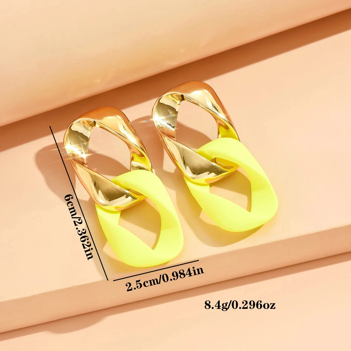 candy color yellow earring