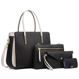 Black Candy Color Leather Handbag