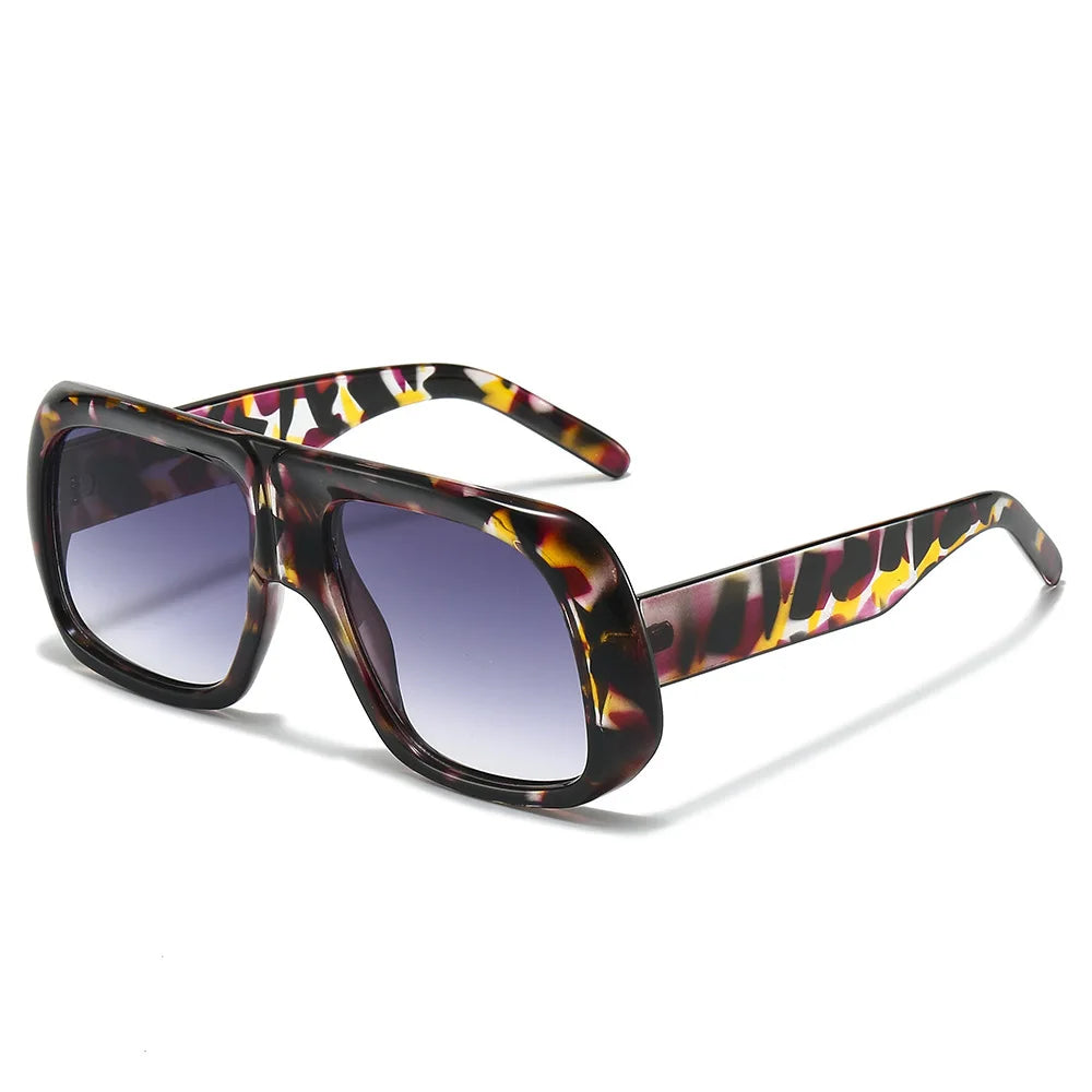 Candy Color Oversized Square UV400  Sunglasses