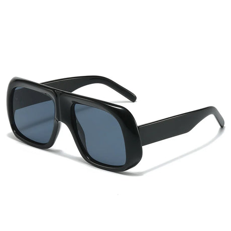 Black Candy Color Oversized Square UV400  Sunglasses